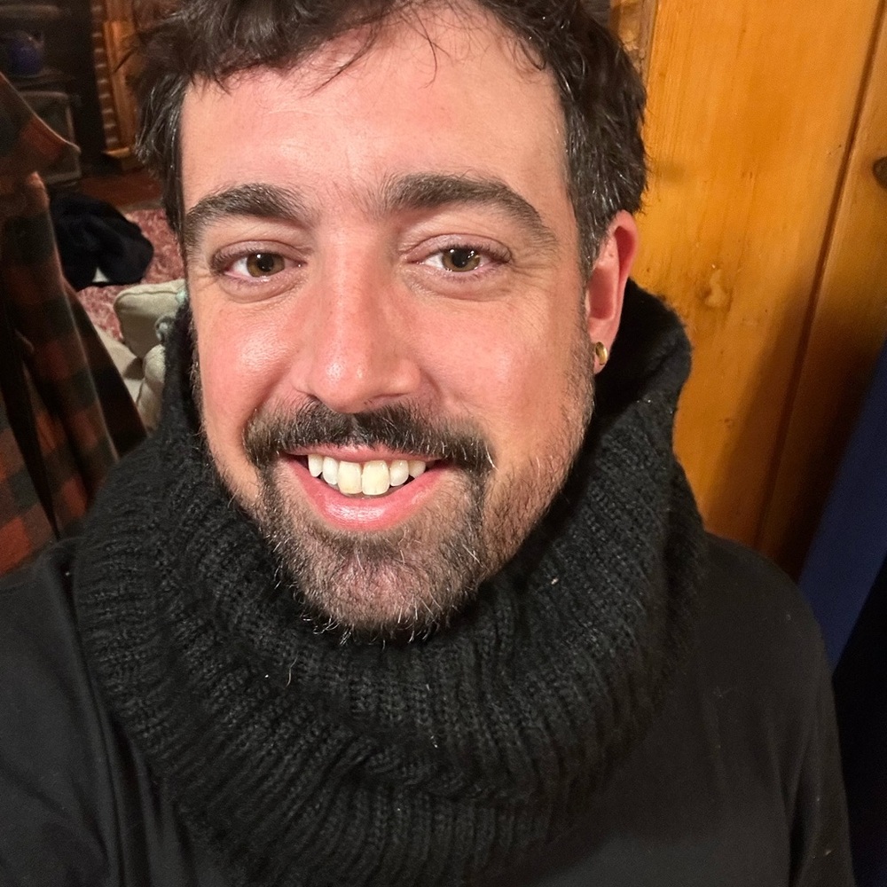 Men's Black Scarf